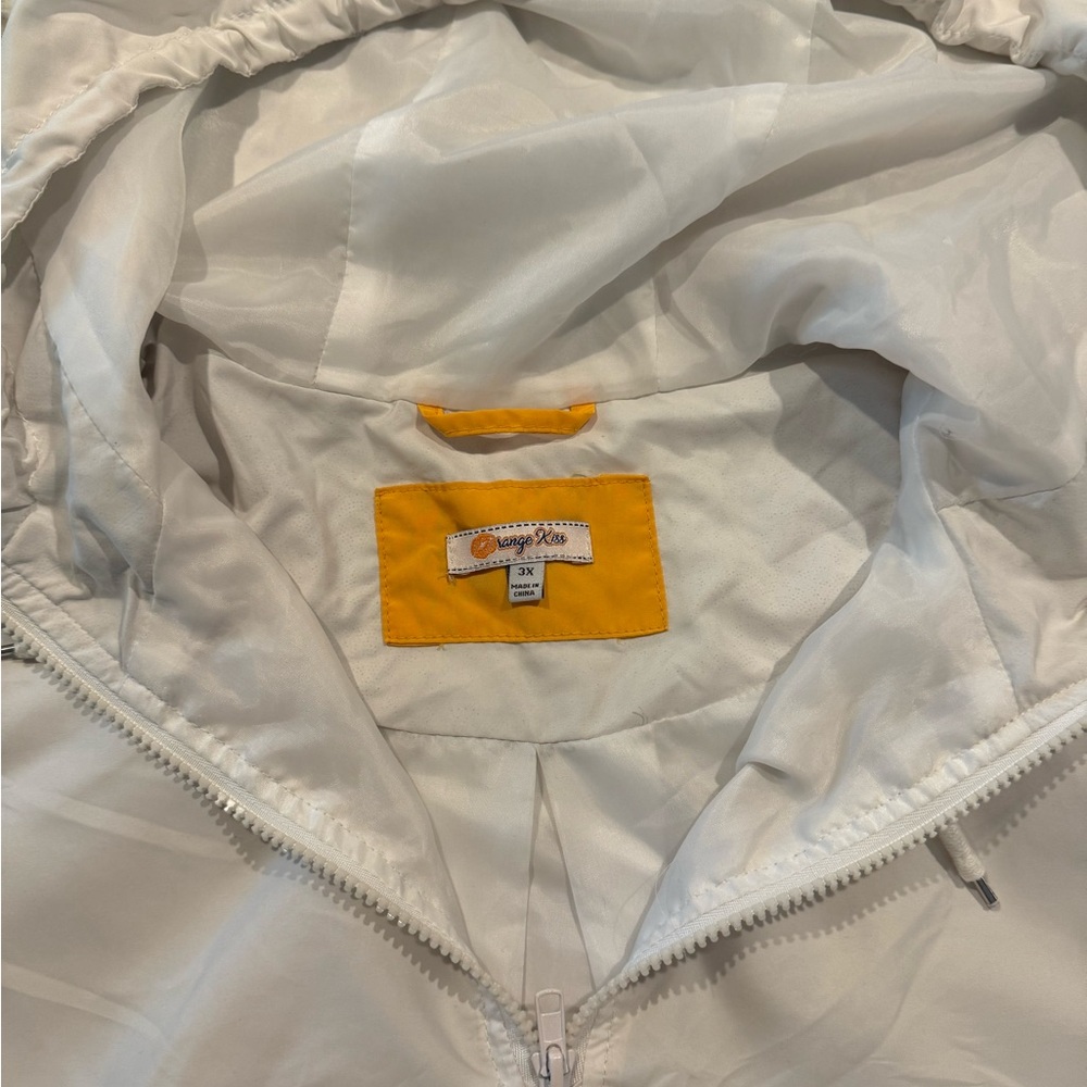 *PRE-OWNED* Orange Kiss Women's 3x "Queen" Pullover Hooded 1/4 Zip Windbreaker - Picture 5 of 8